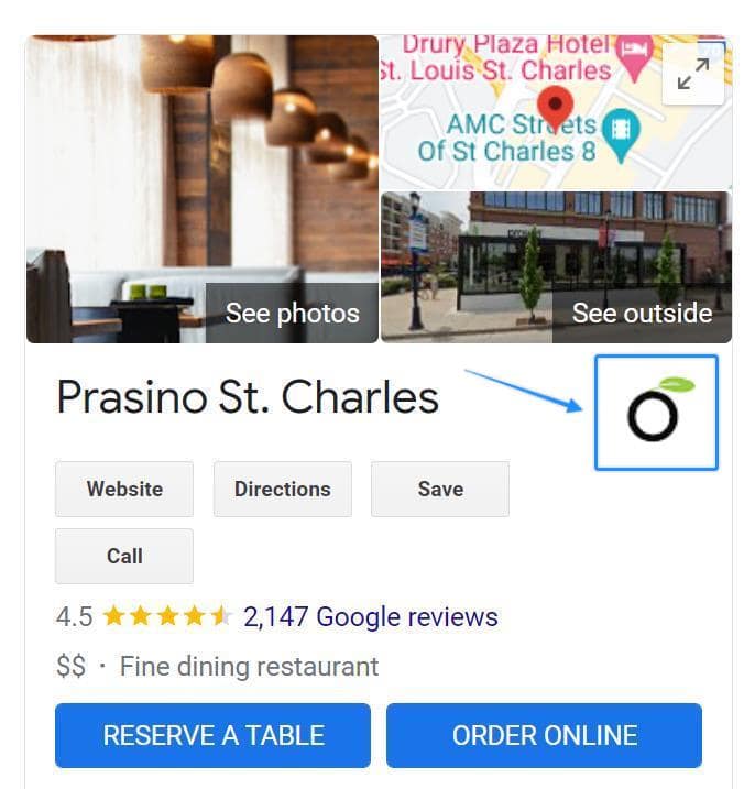 An example of a properly sized Google My Business logo