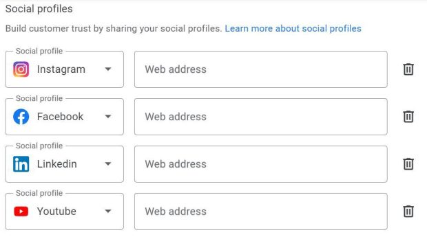 How to add social media profiles to Google My Business