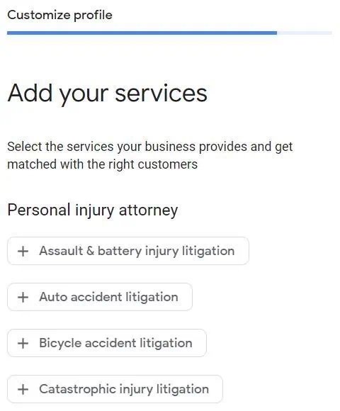 Adding your services to your Google Business Profile