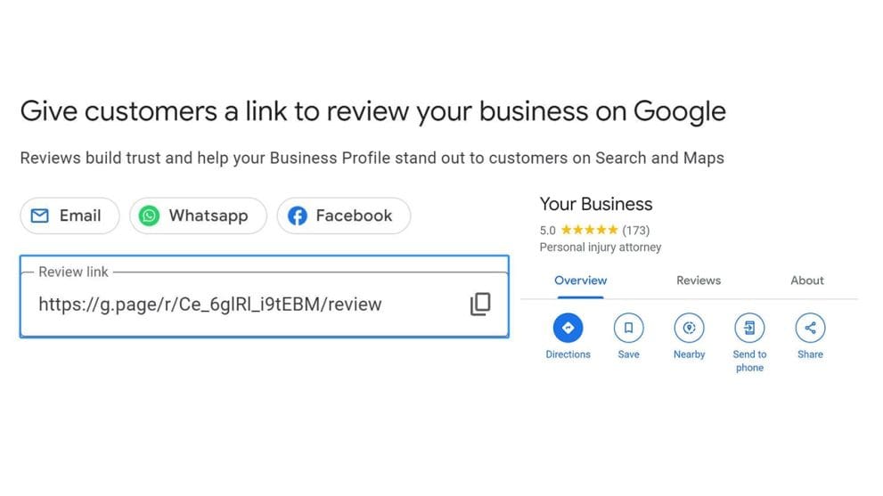 How to get Google review link